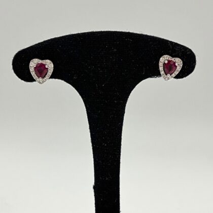 Boucles d'oreilles Rubis Diamants