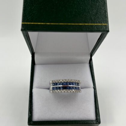 Bague saphir or blanc