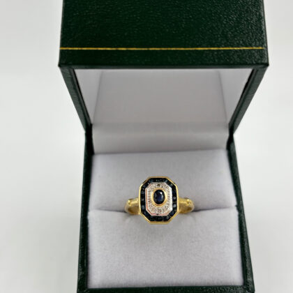 Bague art déco saphir