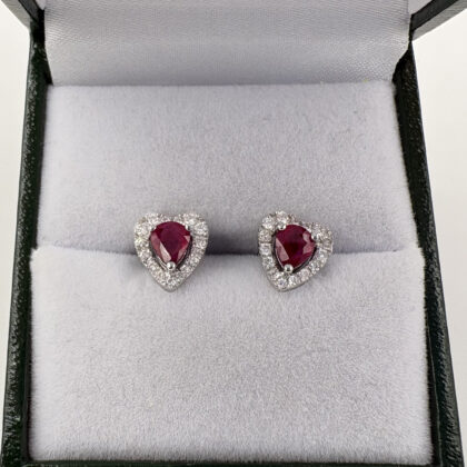 Boucles d'oreilles Rubis Diamants