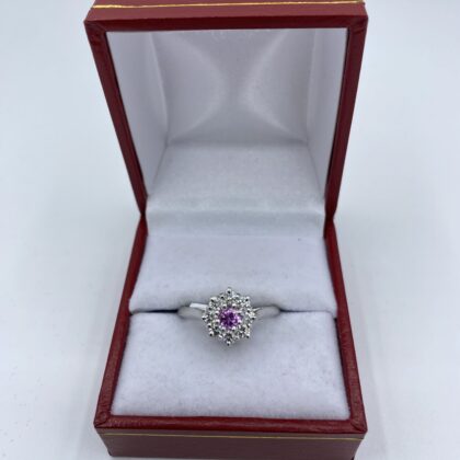 Bague-marguerite-or-blanc-et-tourmaline-rose