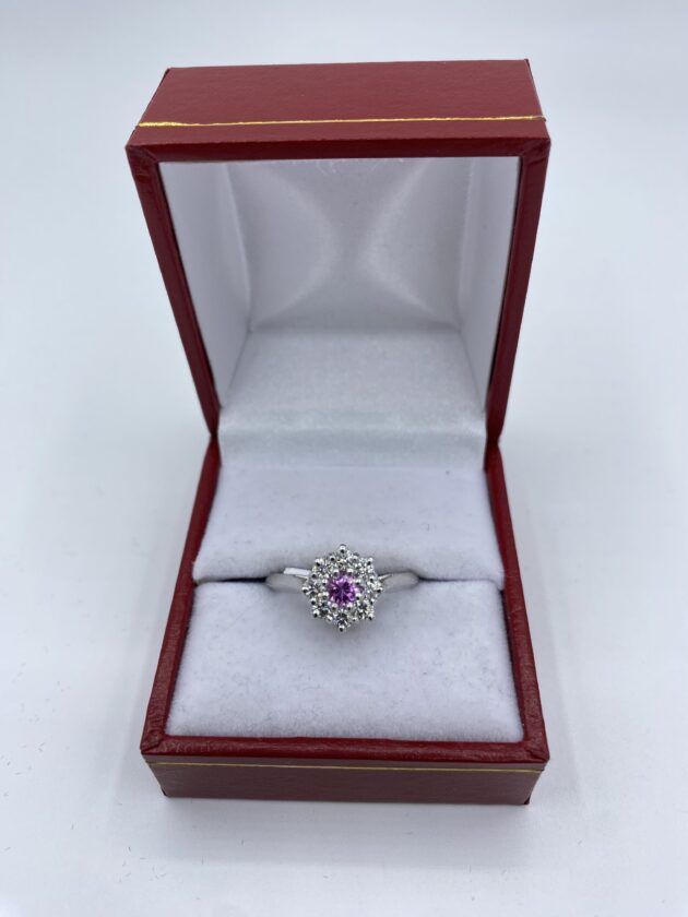 Bague-marguerite-or-blanc-et-tourmaline-rose