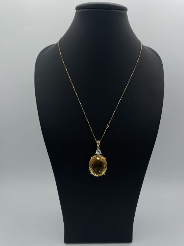 Chaine-or-jaune-pendentif-citrine-et-diamant
