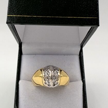 Bague 2 ors et Diamants