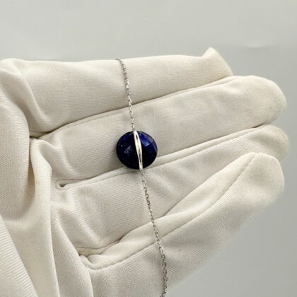 Bracelet Or blanc Lapis-Lazuli