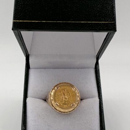 Bague pièce dos y medios Pesos