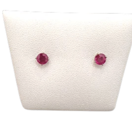 Boucles d'oreilles Rubis rose