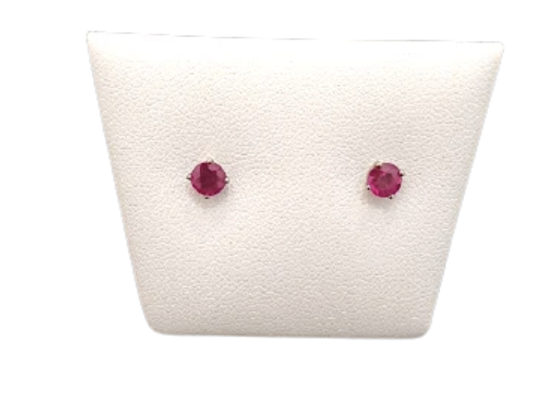 Boucles d'oreilles Rubis rose
