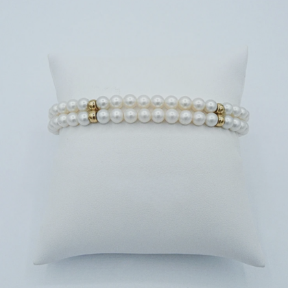 Bracelet perles de cultures, fermoir en or 18 carats
