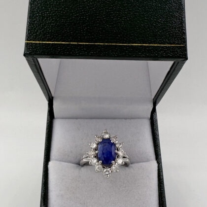 Bague Marguerite Saphir or Blanc
