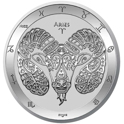 Signe du Zodiaque : Belier 1 Once Argent