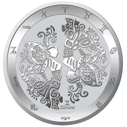 Signe du Zodiaque : Gemeaux 1 Once Argent