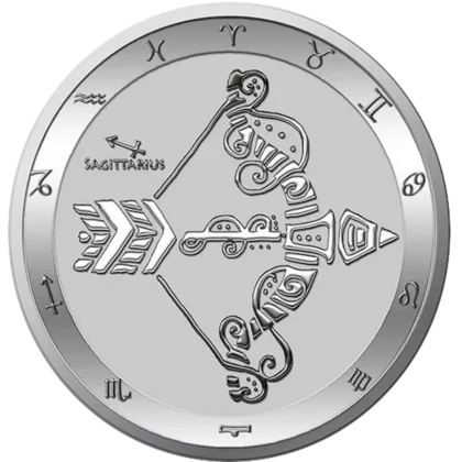 Signe du Zodiaque : Sagittaire 1 Once Argent