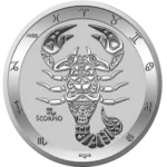 Signe du Zodiaque : Scorpion 1 Once Argent