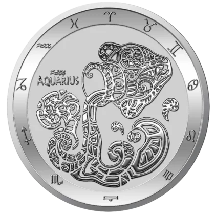 Signe du Zodiaque : Verseau 1 Once Argent