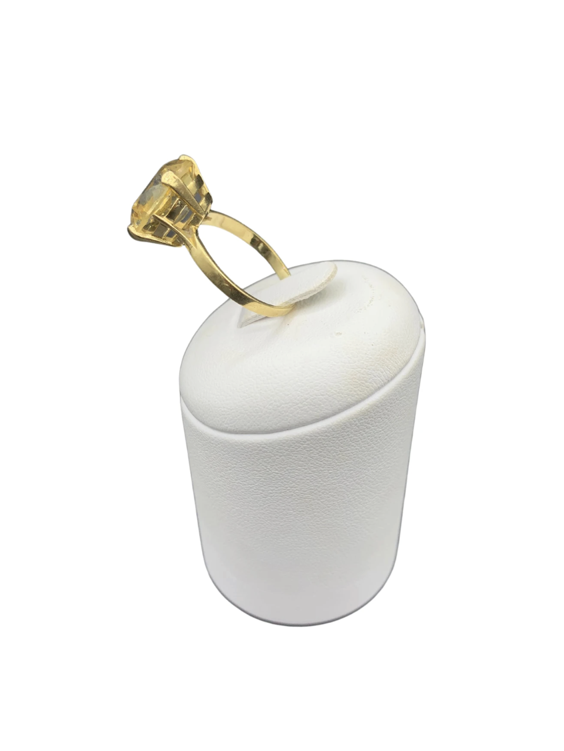 Bague en Or jaune sertie d'une pierre jaune – Image 3