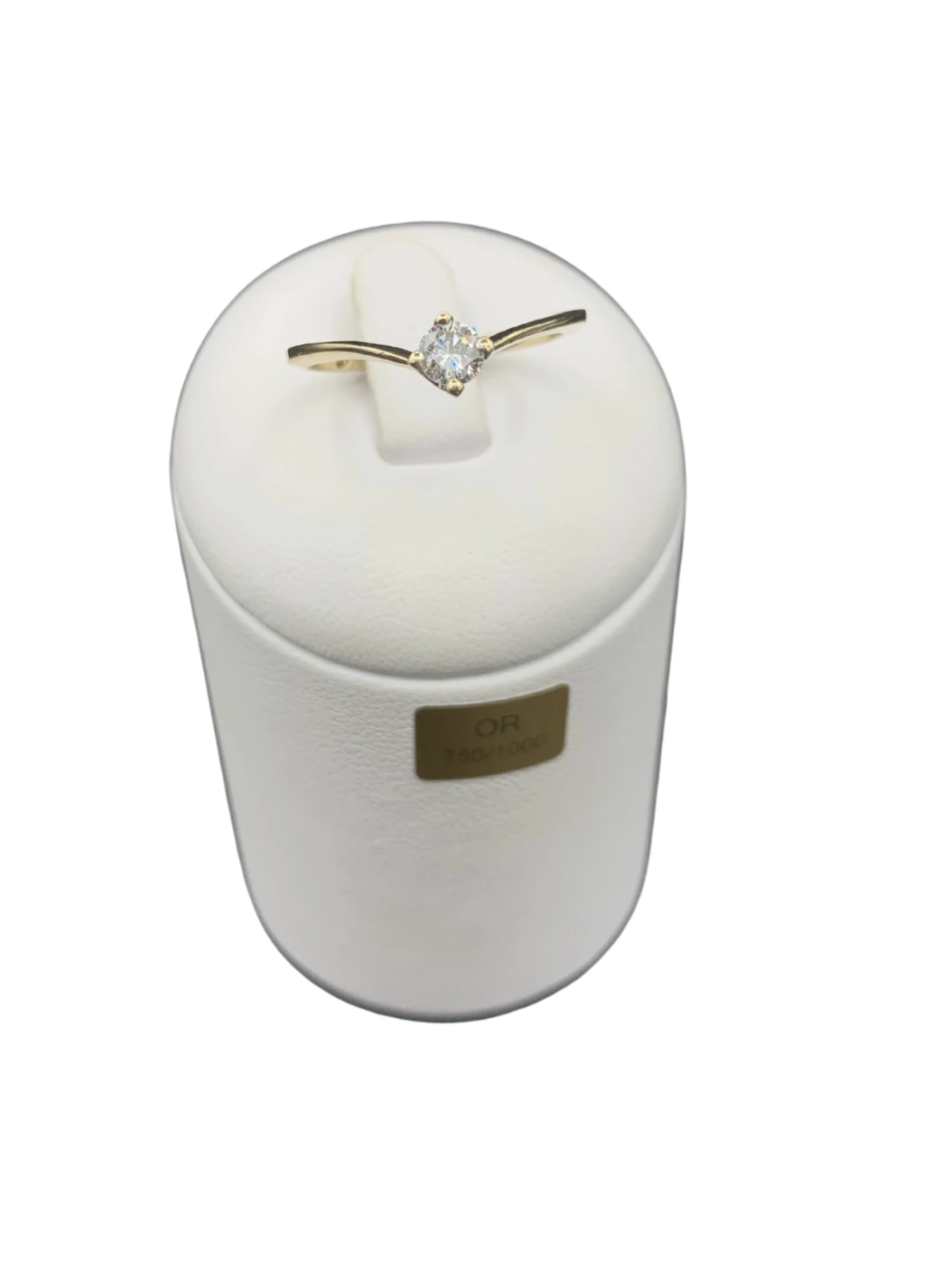 Solitaire Or jaune 18 carats Diamant – Image 2