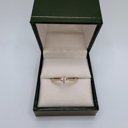 Solitaire Or jaune 18 carats Diamant